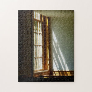 Zonlicht dat door het raam schijnt legpuzzel