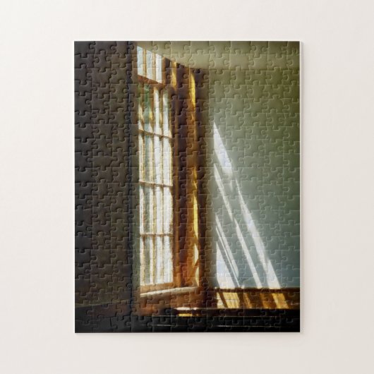 Zonlicht dat door het raam schijnt legpuzzel (Verticaal)