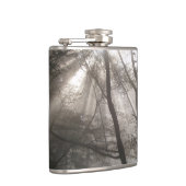 Zonlicht door bomen Dark Woodland Heupfles (Rechts)