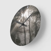 Zonlicht door bomen Dark Woodland Ronde Klok (Hoek)