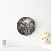 Zonlicht door bomen Dark Woodland Ronde Klok (Huis)