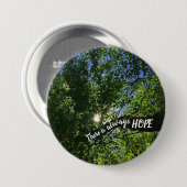 Zonlicht Door Bomen Er Is Altijd Hoop Ronde Button 7,6 Cm (Voorkant /achterkant)
