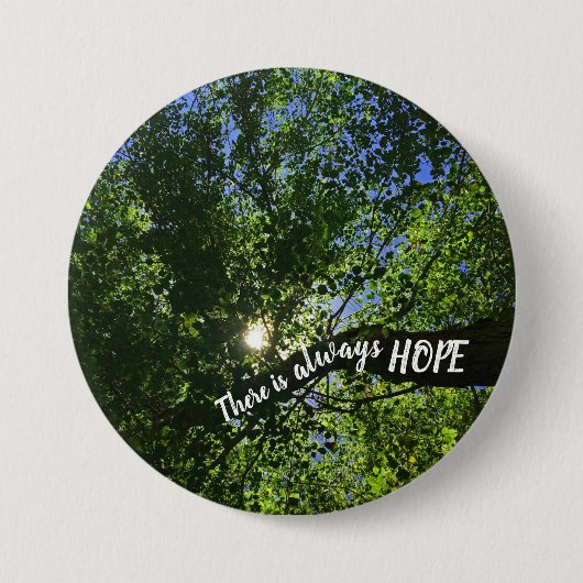 Zonlicht Door Bomen Er Is Altijd Hoop Ronde Button 7,6 Cm (Voorkant)