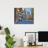 Zonlicht door bos poster (Thuiskantoor)