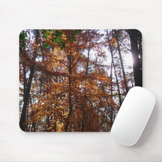 Zonlicht door de Herfst bij Greenbelt Muismat (Met muis)