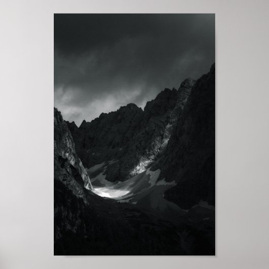 Zonlicht door donkere wolken poster (Voorkant)