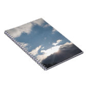 Zonlicht door donkere wolken Spiraal Foto Notitieb Notitieboek (Rechterzijde)
