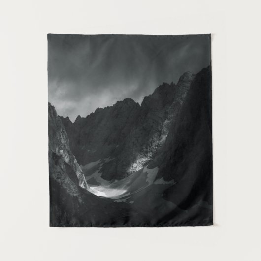 Zonlicht door donkere wolken wandkleed (Voorkant)