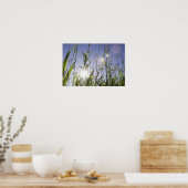 Zonlicht door gras poster (Keuken)