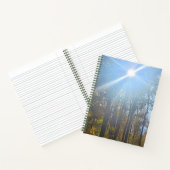 Zonlicht door Herfstbomen Spiral Journal Notitieboek (Binnen)