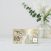 Zonlicht door herfstsuiker esdoorns Visitekaartje (Staand voorkant)