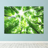 Zonlicht door het bladerdak canvas afdruk (Insitu (Houten vloer))