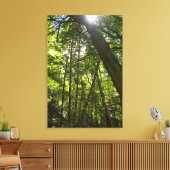 Zonlicht door het bosdak canvas afdruk (Insitu (Woonkamer))