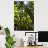 Zonlicht door het bosdak poster (Thuiskantoor)