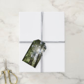 Zonlicht door pijnbomen cadeaulabel (Met Touw)