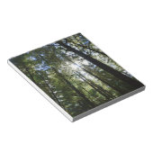Zonlicht door pijnbomen notitieblok (Schuin)