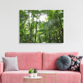 Zonlicht door regenwoud Kanopie Tropisch Groen Canvas Afdruk (Insitu (Woonkamer))