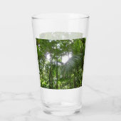 Zonlicht door regenwoud Kanopie Tropisch Groen Glas (Achterkant)