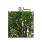 Zonlicht door regenwoud Kanopie Tropisch Groen Heupfles (Achterkant)