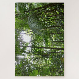 Zonlicht door regenwoud Kanopie Tropisch Groen Legpuzzel