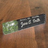 Zonlicht door regenwoud Kanopie Tropisch Groen Naambordje (Zijkant)