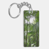 Zonlicht door regenwoud Kanopie Tropisch Groen Sleutelhanger (Voorkant Links)