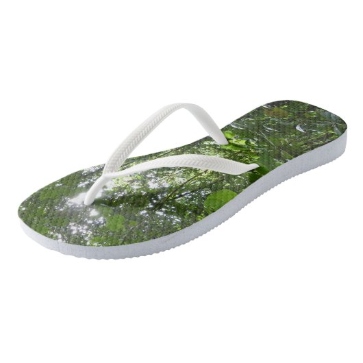 Zonlicht door regenwoud Kanopie Tropisch Groen Teenslippers (Schuin)