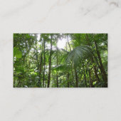 Zonlicht door regenwoud Kanopie Tropisch Groen Visitekaartje (Achterkant)