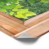 Zonlicht door Uitzicht van Bladeren van een Venste Poster (Hoek)