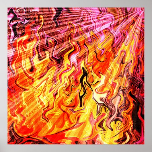 Zonlicht door vlammen..... poster (Voorkant)