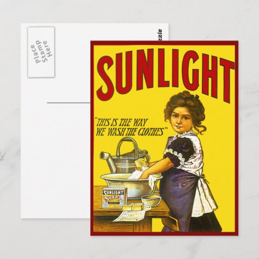 zonlicht en briefkaart (Voorkant / Achterkant)