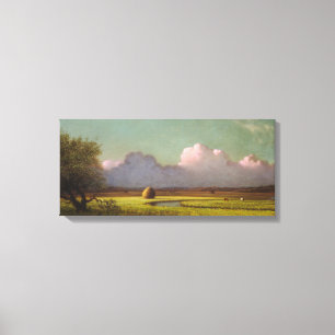 Zonlicht en schaduw: De Newbury Marshes Canvas Afdruk