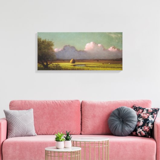 Zonlicht en schaduw: De Newbury Marshes Canvas Afdruk (Insitu (Woonkamer))