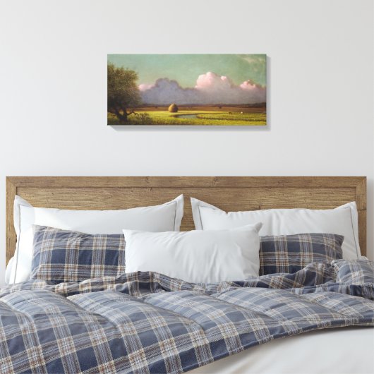 Zonlicht en schaduw: De Newbury Marshes Canvas Afdruk (Insitu (Slaapkamer))