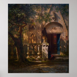 Zonlicht en schaduw van Albert Bierstadt Poster