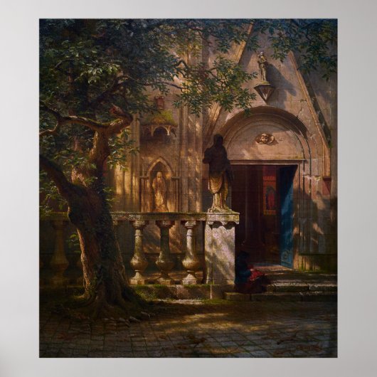 Zonlicht en schaduw van Albert Bierstadt Poster (Voorkant)