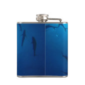 Zonlicht en schokken onder het Zee  Heupfles (Achterkant)