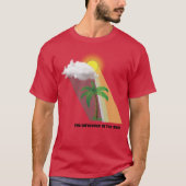 Zonlicht- en wolkeninteractie met een palmboom t-shirt (Voorkant)