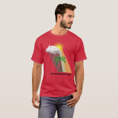 Zonlicht- en wolkeninteractie met een palmboom t-shirt (Voorkant volledig)