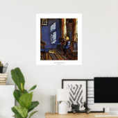 Zonlicht in de blauwe kamer door Anna Ancher Poster (Thuiskantoor)