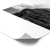 Zonlicht in de vallei Panoramisch Zwart-wit Poster (Hoek)