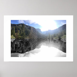 Zonlicht in de Valley Reflection-fotografie Poster