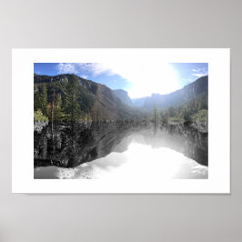Zonlicht in de Valley Reflection-fotografie Poster