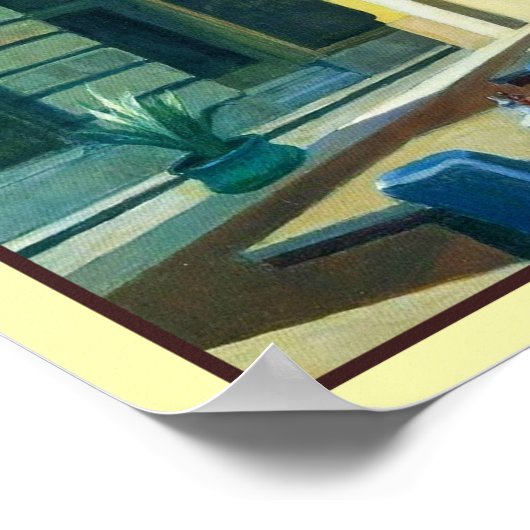 Zonlicht in een cafetaria 1958 Edward Hopper Poster (Hoek)