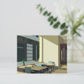 Zonlicht in een cafetaria briefkaart (Staand voorkant)