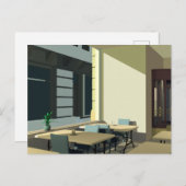 Zonlicht in een cafetaria briefkaart (Voorkant / Achterkant)