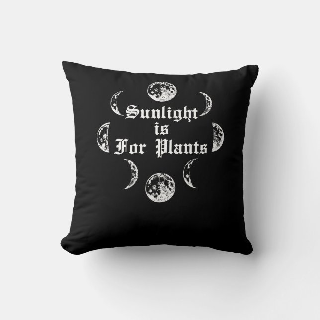 Zonlicht is voor de Gothic van Planten Wicca Gothi Kussen (Voorkant)
