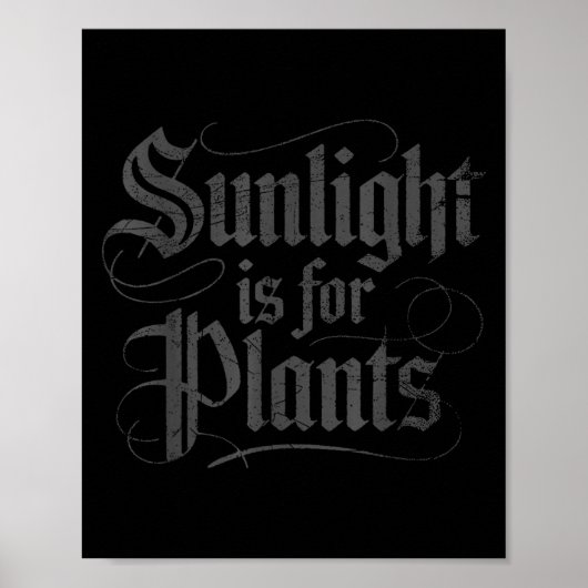 Zonlicht is voor planten  poster (Voorkant)