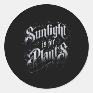 Zonlicht is voor planten ronde sticker