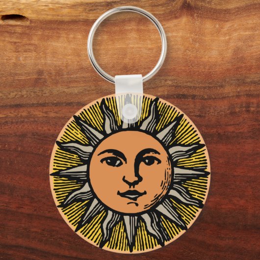 zonlicht met glimlach sleutelhanger (Voorkant)